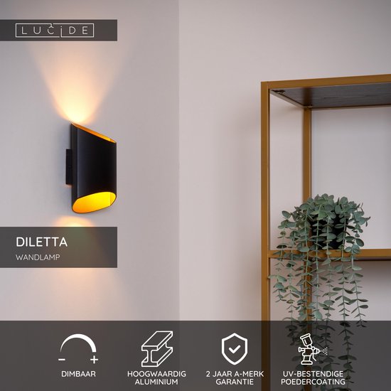 Lucide Diletta Wandlamp – 1× G9, 16 × 8 × 18 cm – foto 2 van 4