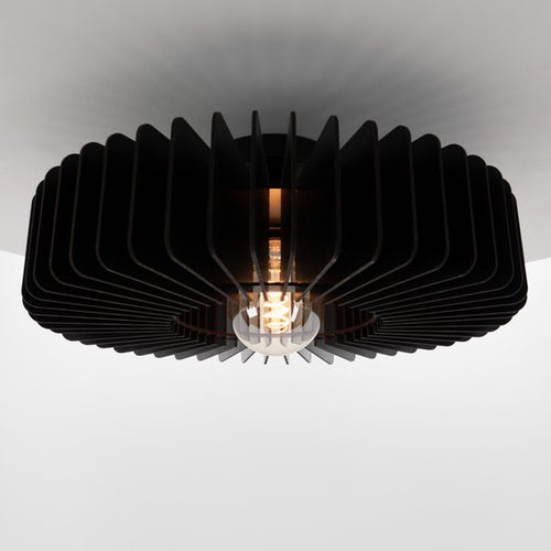 EGLO Palombaia Plafondlamp - E27 - Ø 50 cm - Zwart - Hout|Staal