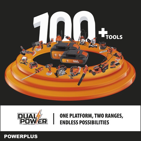 Powerplus 4-in-1 tuin multitool 40 V – zonder accu en lader, 102 cm – foto 3 van 4