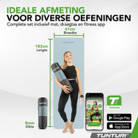 Tunturi Yogamat – 183 × 61 cm, 8 mm dik – foto 3 van 4