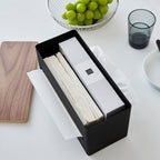 Yamazaki Rin tissuebox dubbelzijdig – 26 × 11 × 14 cm, staal en hout – foto 2 van 4