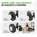 Tunturi Rapid verstelbare dumbbell – 4 tot 20 kg, 9 gewichten in één – foto 3 van 4