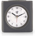 Nedis Analoge Bureau-Wekker - Snoozefunctie - Achtergrondverlichting - Grijs / Wit