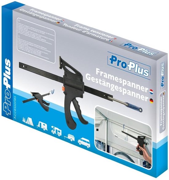 ProPlus Frame Tensioner - Stepless - Protective Rubber - Ø 22-28 mm - Black