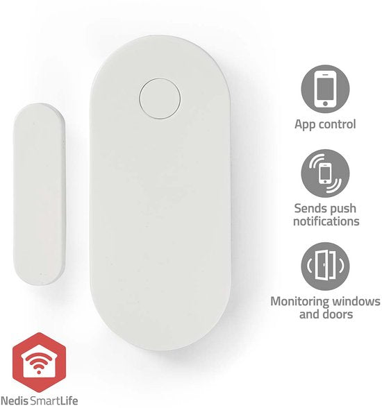 Nedis SmartLife Smart Door/Window Sensor - Zigbee 3.0 - Battery Powered - Android / IOS - White