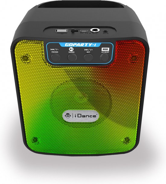 iDance Goparty-1 Bluetooth speaker – discoverlichting, 2-4 uur speeltijd – foto 3 van 3