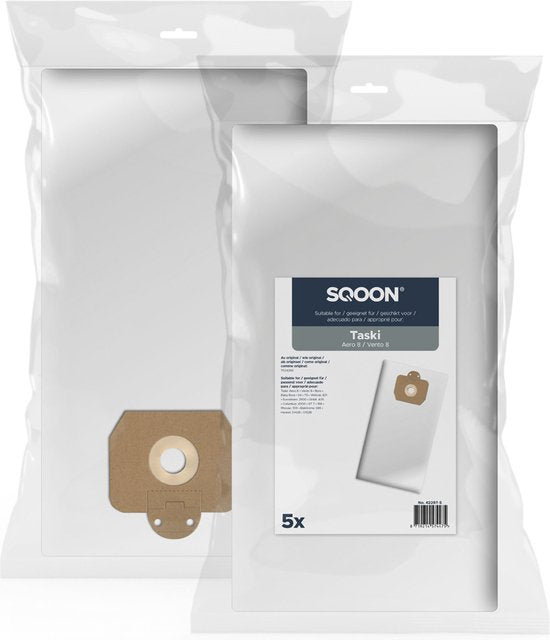 SQOON Stofzuigerzakken (5 stuks) – voor Taski Vento 8, synthetisch – foto 1 van 4