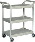 Rubbermaid multifunctionele trolley, 3 schappen, platina