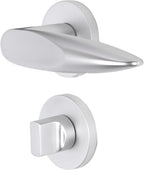 Impresso Sutton Deurkruk met rozet en toiletsluiting – rond, aluminium – foto 2 van 4