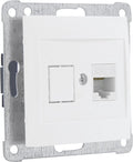 Q-Link S2 contactdoos – telefoon – data – inbouw – 2 x 8–polig – polarwit