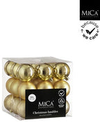 Mica Decorations Kerstballenset 27 stuks – Ø 6 cm, onbreekbaar – foto 1 van 3