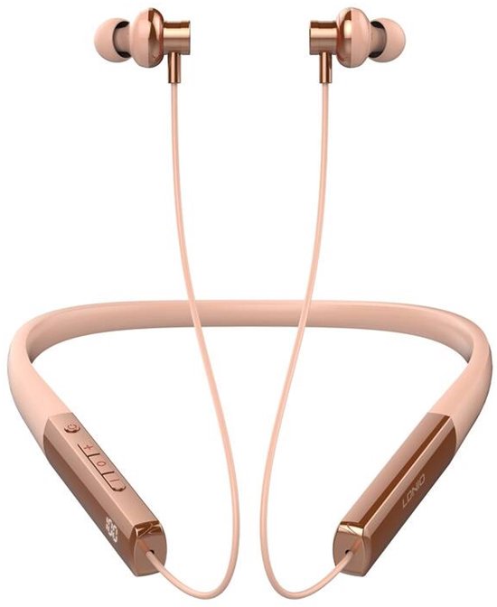 LDNIO N01 draadloze hoofdtelefoon nekband – Bluetooth 5.0, roségoud – foto 1 van 4