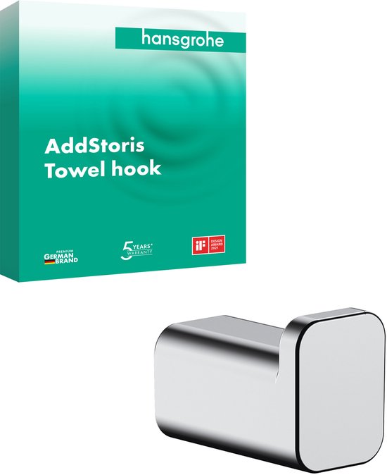 Hansgrohe AddStoris Handdoekhaak – chroom, metaal – foto 1 van 4