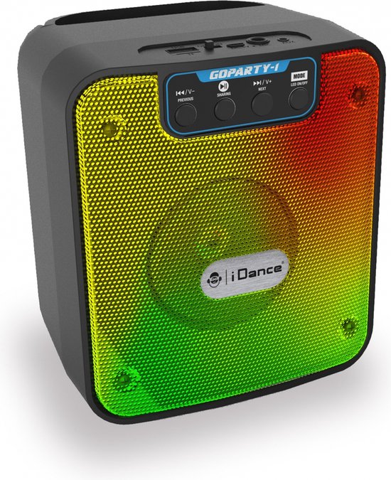 iDance Goparty-1 Bluetooth speaker – discoverlichting, 2-4 uur speeltijd – foto 1 van 3