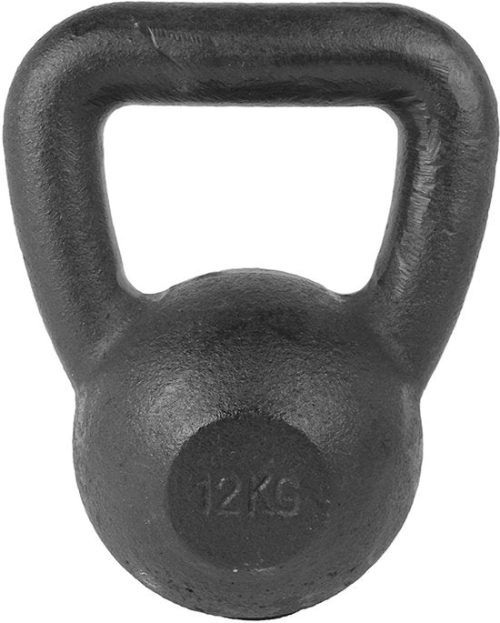 Tunturi Kettlebell 12 kg – gietijzer, rubberen onderzijde