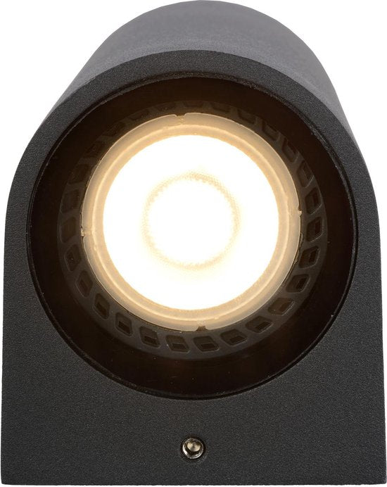 Lucide ZARO - Wandspot / Wandlamp Binnen/Buiten - 1xGU10 - IP44 - Zwart