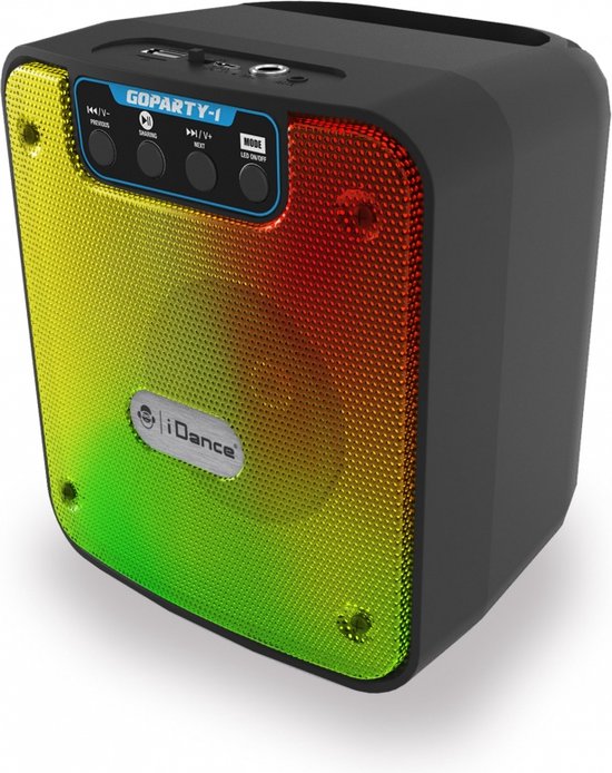 iDance Goparty-1 Bluetooth speaker – discoverlichting, 2-4 uur speeltijd – foto 2 van 3