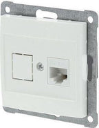 Smartwares S2 Contactdoos telefoon/data – 2 × 8-polig, RJ11/RJ12/RJ45 – foto 2 van 4