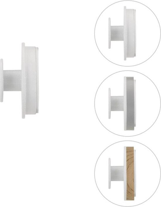 Tiger Urban - Small towel hook (1x) - No drilling required - 3M self-adhesive tape - 2 decorative rings - White