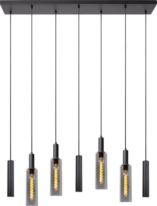 Lucide REX - Pendant Lamp - 4xE27 - Smoked