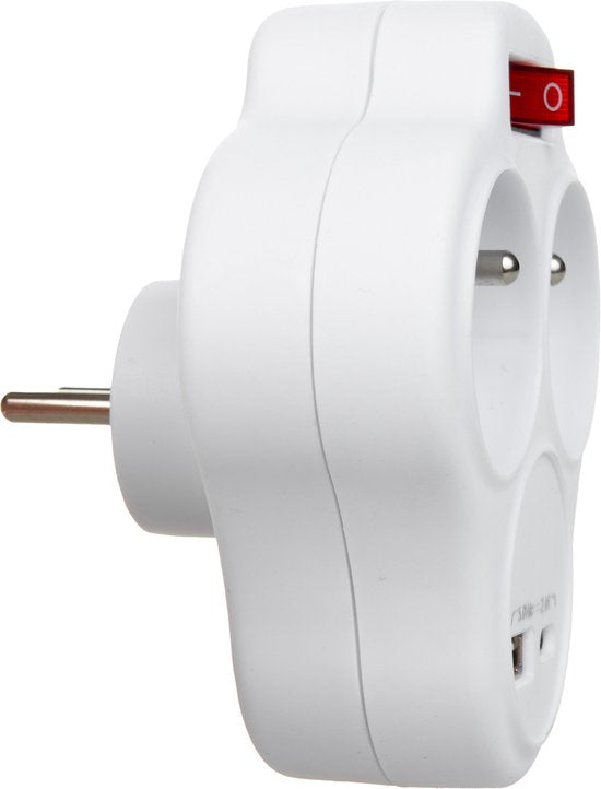Maclean MCE336 E Stekkerdoos – 2 stopcontacten, USB-A en USB-C – foto 4 van 4