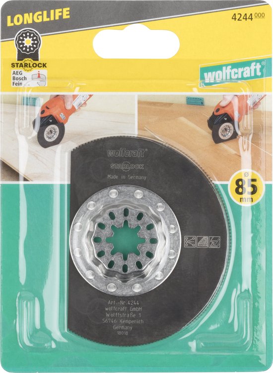 Wolfcraft Expert Segmentzaagblad Ø 85 mm – Starlock, HSS – foto 2 van 4