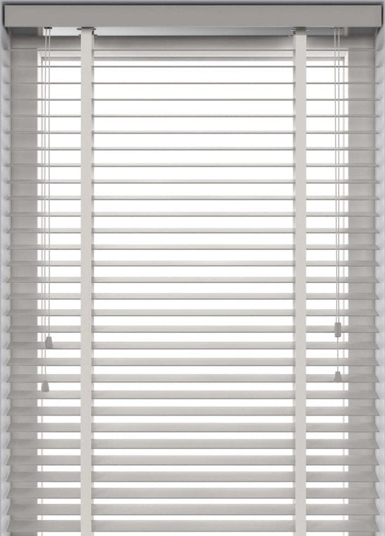 Decosol Houten jaloezie wit – 80 × 180 cm, 50 mm lamellen – foto 2 van 4