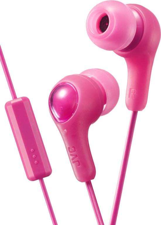 JVC HA-FX7M Gumy Plus oordopjes – 9 mm neodymium, roze – foto 1 van 2