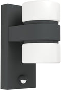 EGLO Atollari Wandlamp Buiten - LED - Bewegingssensor - 23 cm - Antraciet/Wit