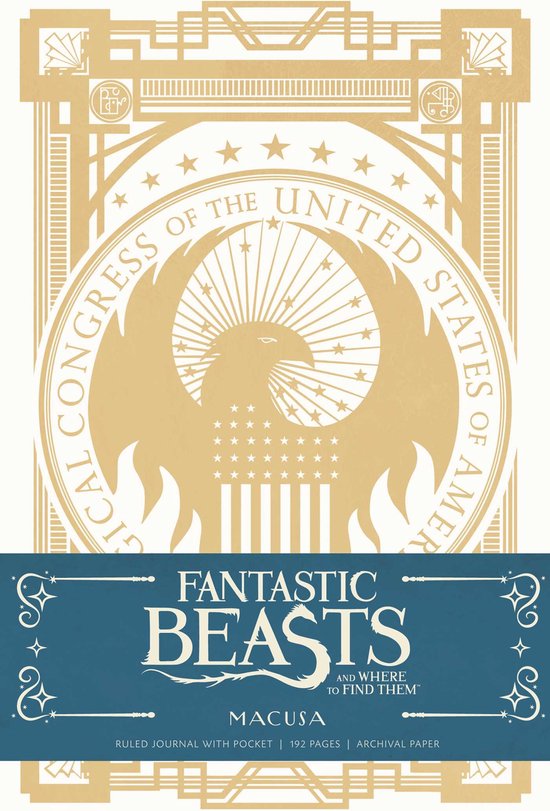 Harry Potter Fantastic Beasts and Where to Find Them Ruled Journal - Macusa - Hard cover