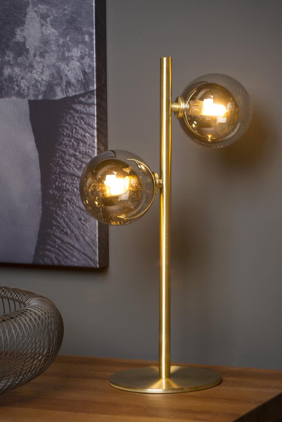 Lucide TYCHO - Table Lamp - 2xG9 - Matte Gold / Brass