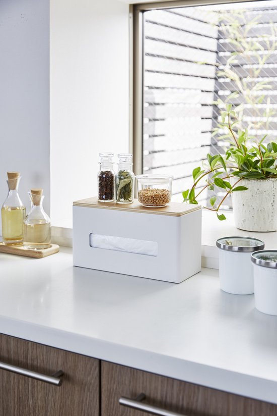 Yamazaki Tissuebox Dubbelzijdig - Rin - Beige