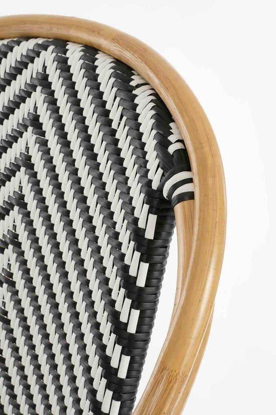 Mica Decorations Tuinstoel Mandox - 51x57x90 cm - Rotan - Wit